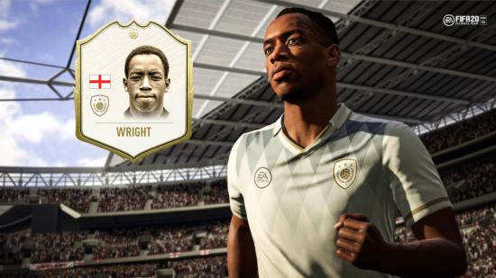 Ian Wright wearing a white kit in FIFA 20