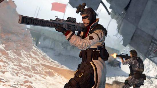 An operator wielding a CARV.2 tactical rifle in Black Ops Cold War