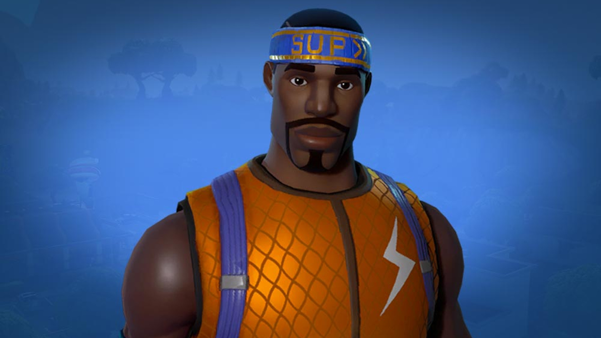Rarest Fortnite skins: Hyperion looking directly at the camera.
