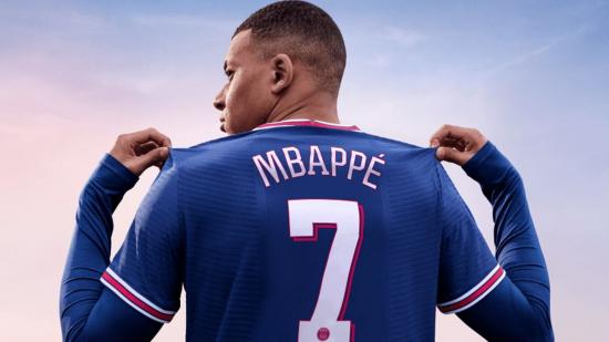 The FIFA 22 cover featuring Kylian Mbappe