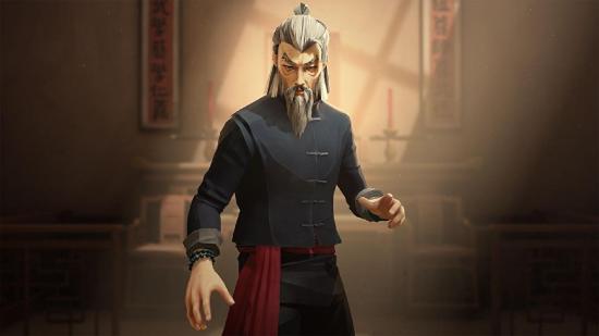 Sifu's main protagonist stands as an old man in the game's key art