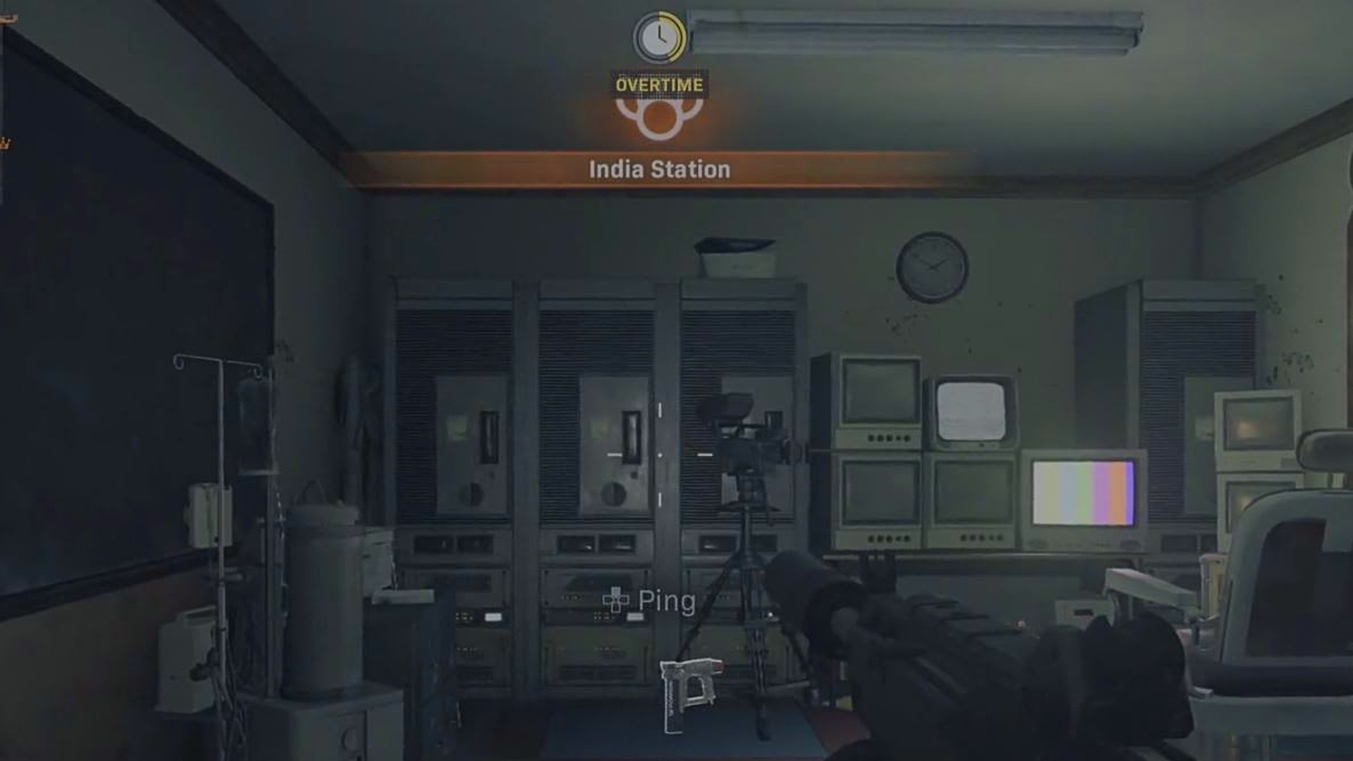 Warzone Red Door locations: The interior of the India Station, with several monitors and tech around the room.