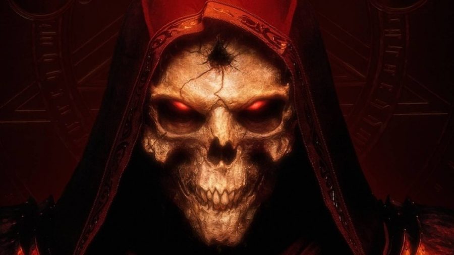 The Diablo 2 key art can be seen with the main enemy.