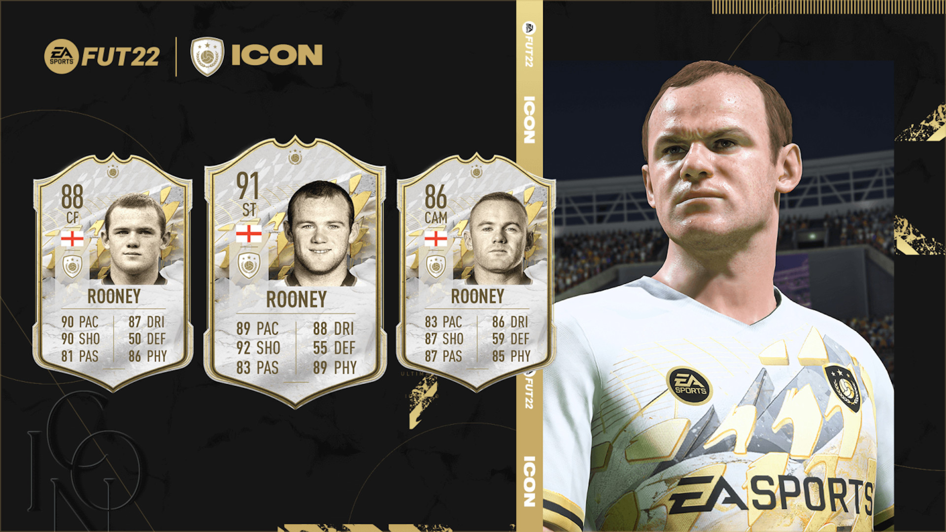 FIFA 22 new Icons: Wayne Rooney as a FIFA 22 icon.
