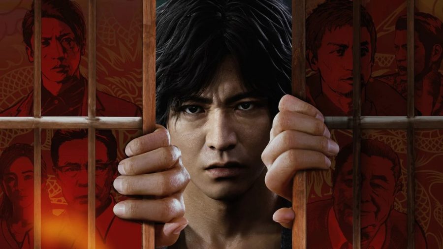 yagami can be seen peering through a gap in the game's key art.