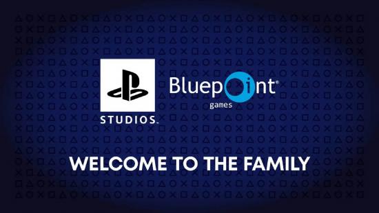 The PlayStation Studios logo is placed alongside the Bluepoint Games logo.