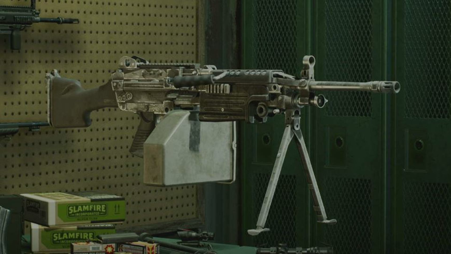 Back 4 Blood Best Weapons: A shot of the M249 weapon in the menu.