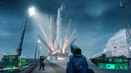 Battlefield 2042 Rocket ride: the rocket launches on Orbital