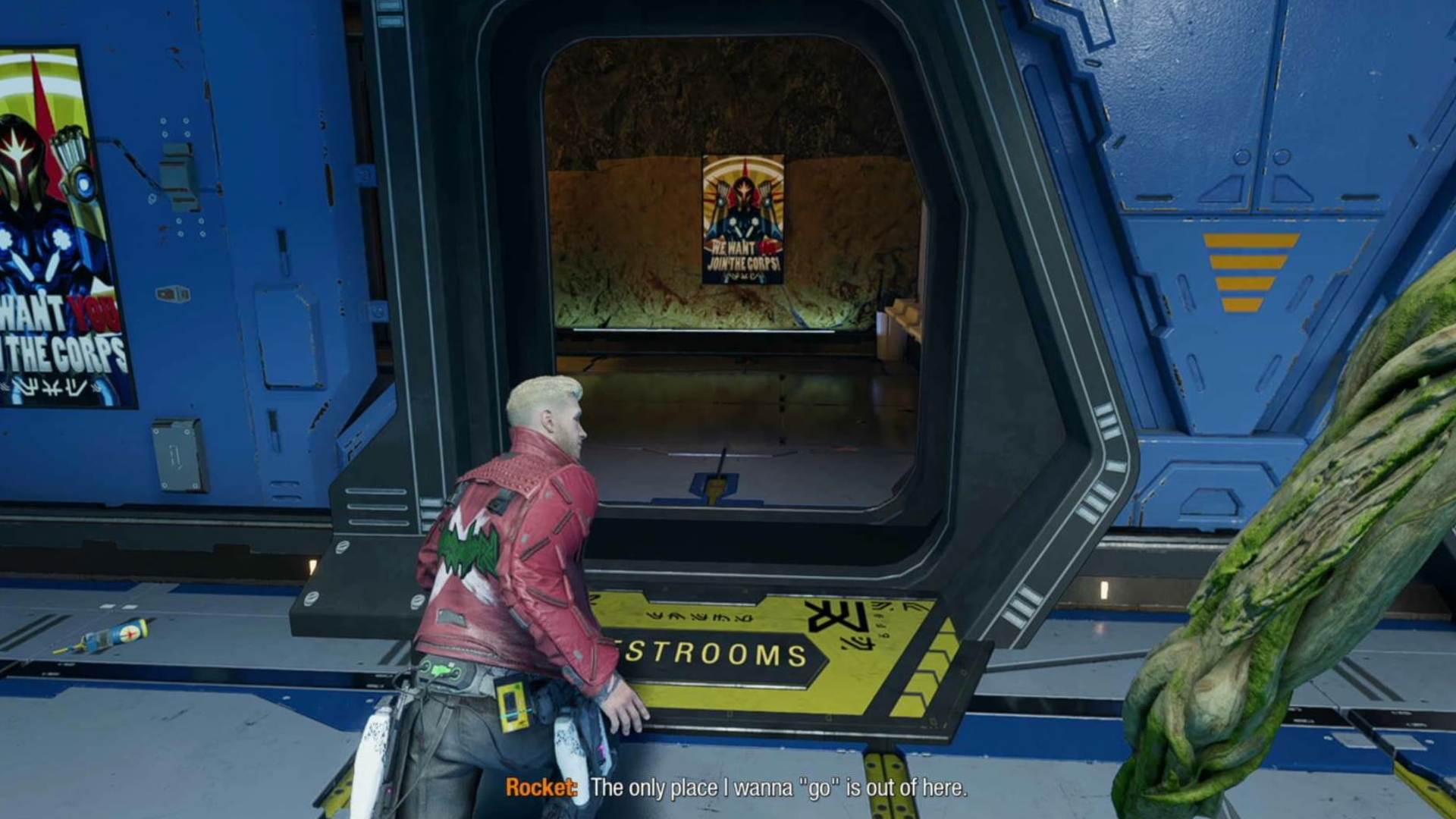 Guardians of the Galaxy outfit locations: Star-Lord can be seen walking into the restrooms.