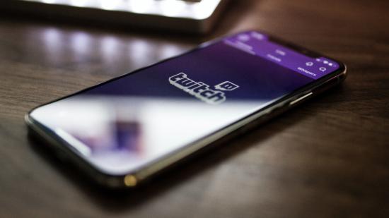 Twitch change password: a mobile phone with the Twitch app on