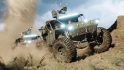 Battlefield 2042 review: A jeep full of soldiers drifts through the sand