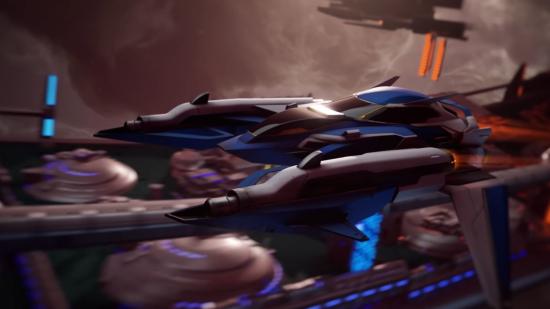 Rocket League Season 5 release time: A Rocket League Nexus car flies through space