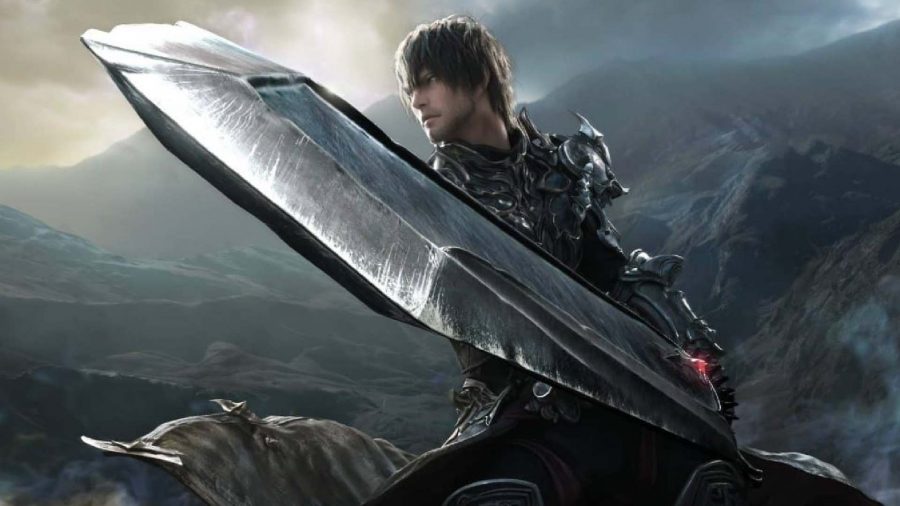 Final Fantasy 14: A player character can be seen holding a large sword.