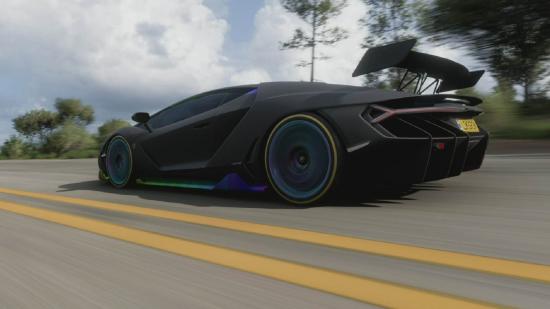 Forza Horizon 5 Getting Hyped: The Lamborghini Centenario LP 770-4 can be seen.