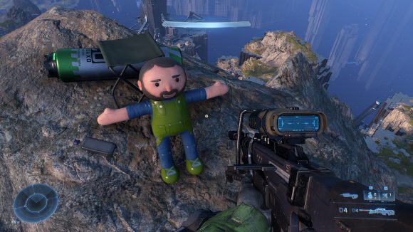 Halo Infinite easter egg locations: an Echo 216 inflatable doll