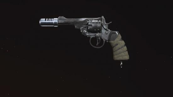 Warzone Pacific snake shot magnums: A single Top Break magnum pistol, set against a black background. When akimbo, this pistol makes a devastating loadout