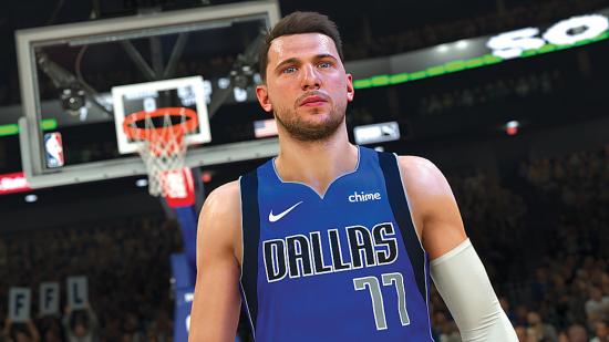 NBA 2K22 locker codes: A Dallas basketball player stands on the court