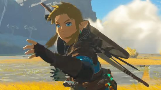 The Legend of Zelda Tears of the Kingdom: Link running