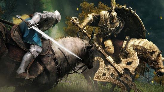Elden Ring Best Starting Early Game Weapons: the player can be seen fighting the Tree Sentinel