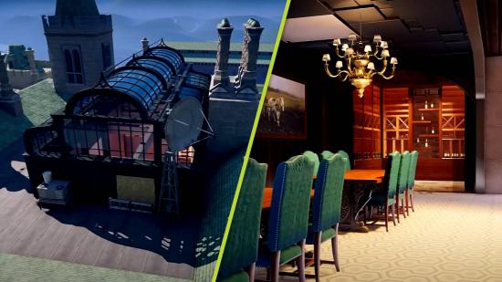 Rainbow Six Siege Emerald Plains Ranked Day One: Two images of the new map, Emerald Plains, one of the roof and one of a dining room inside.