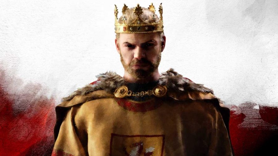 Crusader Kings 3: A king can be seen in the key art for the game.