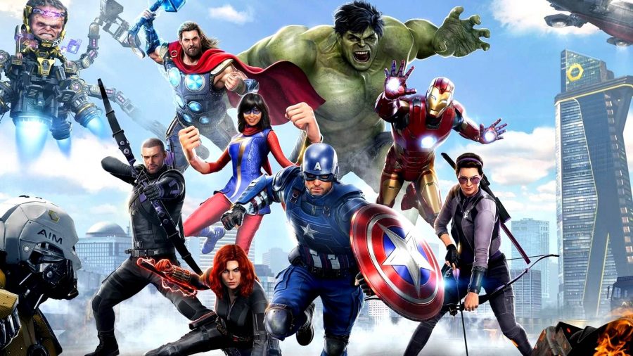 Marvel's Avengers: An image of the main cast of Avengers - in-game key art