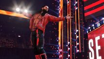 WWE 2K22 Community Creations: Seth Rollins can be seen on stage in an intro animation