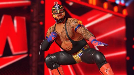 WWE 2K22 Locker Codes: Rey Mysterio can be seen on a stage