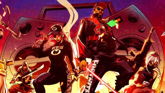 Fortnite Wu-Tang Clan skins release dates: The loading screen of two Fortnite Wu-Tang skins in an comic-book artstyle