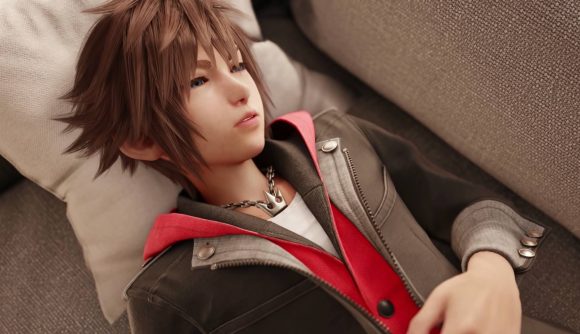 Kingdom Hearts 4 release date: Sora laying on a couch