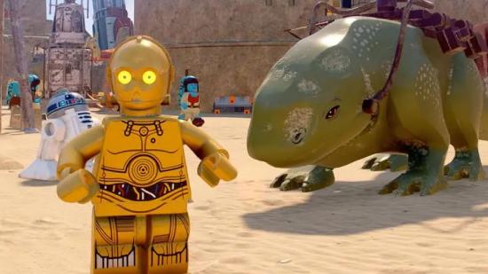 Lego Star Wars The Skywalker Saga Unlock A Protocol Droid: C3PO can be seen on Tattooine