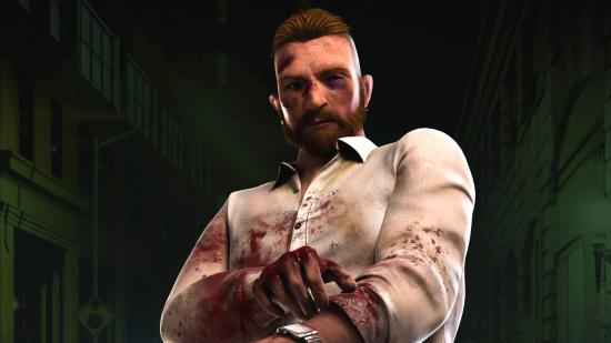 Dead By Daylight Future LGBTQ Representation: An image of David King bruised from the Dead By Daylight website
