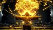 Elden Ring Summer Game Fest Geoff Keighley reveal: An image of a man praising the sun