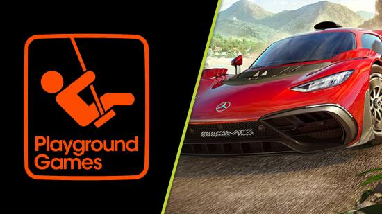 Forza Horizon 6 development Xbox: The Playground Games logo can be seen, alongside a car in Mexico's jungle