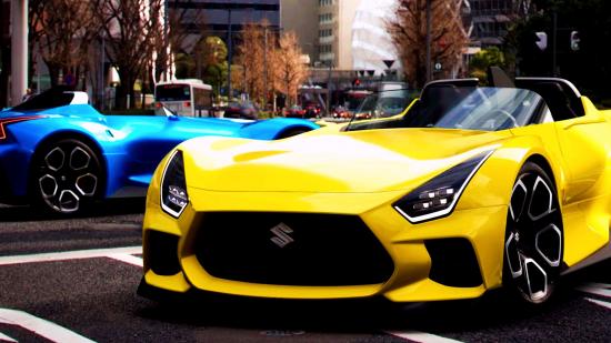 Gran Turismo 7 Update 1.15: A yellow supercar on a street from Gran Turismo 7