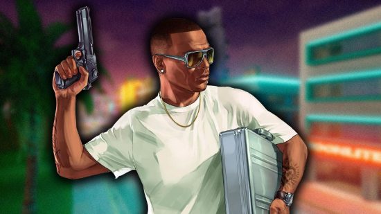GTA 6 release date: A person can be seen with a briefcase and gun