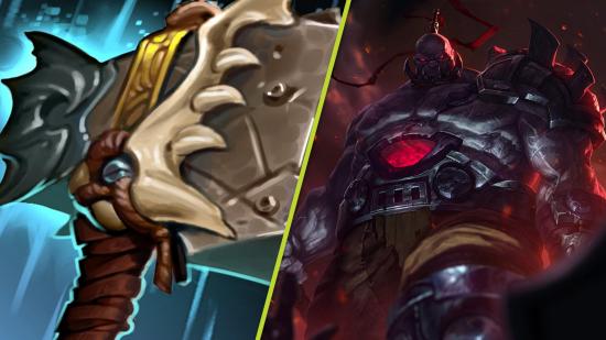 League of Legends patch 12.9 Hullbreaker nerf: Hullbreaker next to Sion