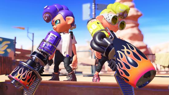 Splatoon 3 hairstyles inklings and octolongs with weapons