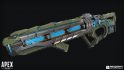 Apex Legends Awakening Collection Event weapon skins Havoc: An image of artwork for an energy assault rifle with a blue barrel core