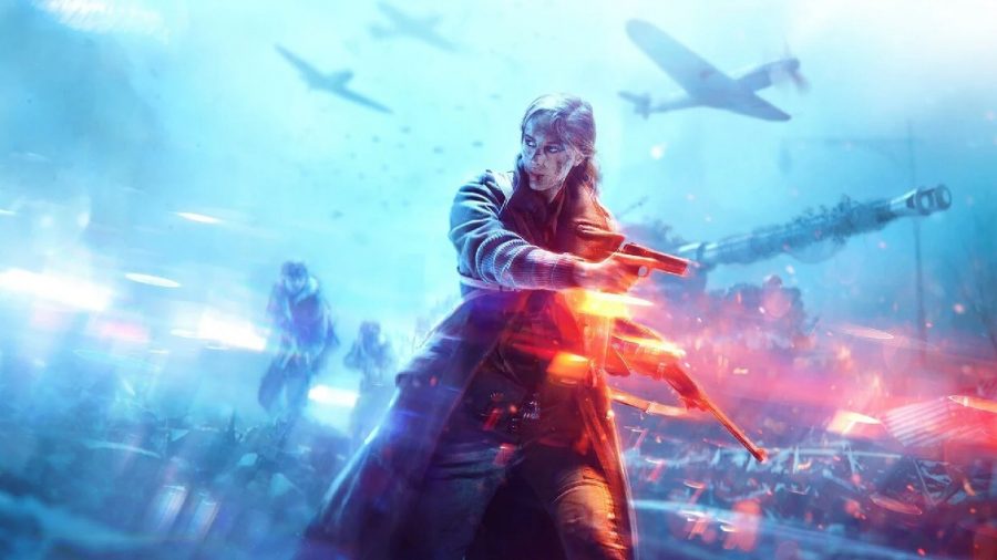 Battlefield V: A soldier can be seen in art for Battlefield V