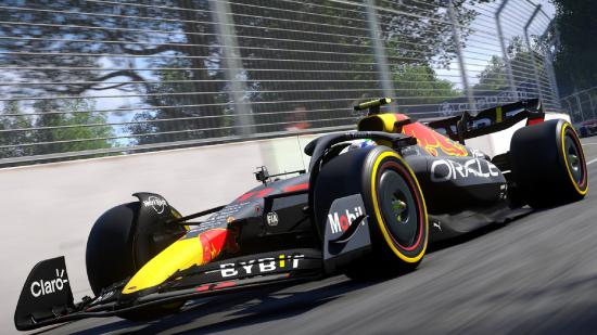 F1 22 Game Pass: A car can be seen racing on a track