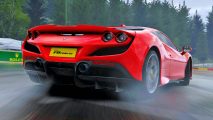 F1 22 Pirelli Hot Laps challenges: The backend of a Ferrari supercar in red