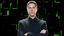 Geoff Keighley Game Pass: Geoff Keighley stands with his arms crossed on a black and green background