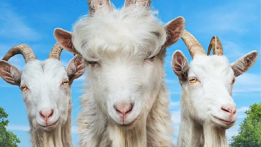 Goat Simulator 3: Three goats can be seen in key art for the game