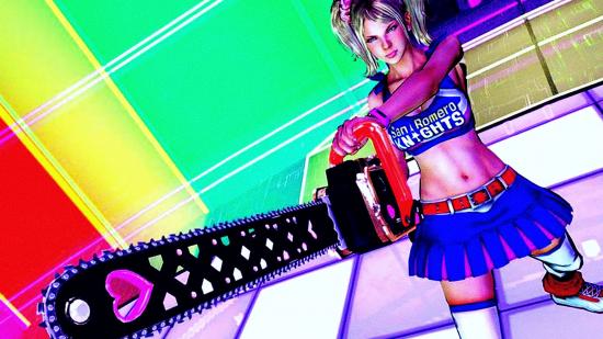 Lollipop Chainsaw Remake Rumours: an image of a cheerleader with a chainsaw in a disco