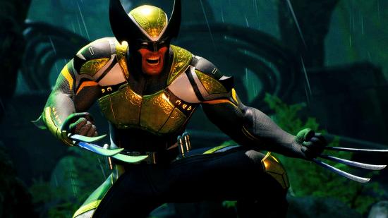 Marvel's Midnight Suns unique character abilities: An image of Wolverine in a Gold and Black suit