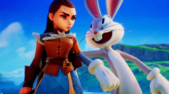 MultiVersus open beta full release: an image of Arya and Bugs Bunny