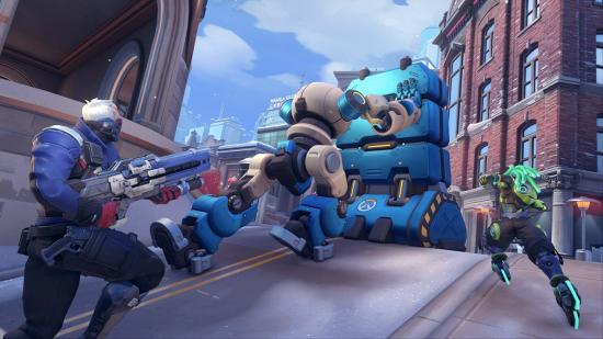 Overwatch 2 Early Season 1 Season 2 Details: Soldier 76 and Lucio can be seen alongside the robot in push mode
