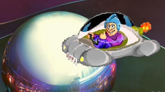 Pinball FX Space Cadet: A closeup of a shiny pinball, with the iconic Space Cadet Pinball spaceship on top