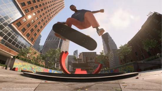 Skate 4 Release Date: A skater can be seen kickflipping.